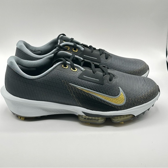 Men’s - Nike Air Zoom Infinity Tour 2 Black Gold Golf FD0217-003 New - Picture 4 of 16